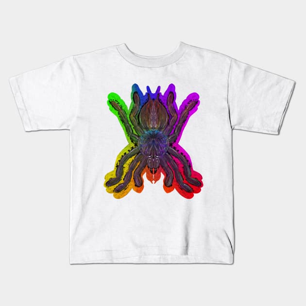 Rainbow Tarantula (No Background) Kids T-Shirt by IgorAndMore